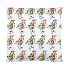 Floral Birds Wallpaper Pattern On White Background Standard Cushion Case (one Side) by Nexatart