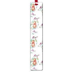 Floral Birds Wallpaper Pattern On White Background Large Book Marks by Nexatart