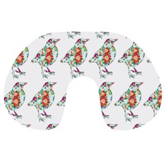 Floral Birds Wallpaper Pattern On White Background Travel Neck Pillows by Nexatart