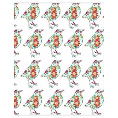 Floral Birds Wallpaper Pattern On White Background Drawstring Bag (small) by Nexatart