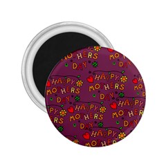 Happy Mothers Day Text Tiling Pattern 2 25  Magnets by Nexatart