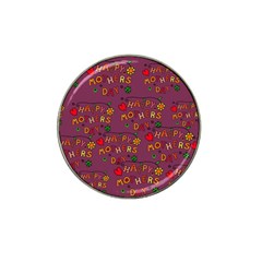 Happy Mothers Day Text Tiling Pattern Hat Clip Ball Marker (4 Pack) by Nexatart