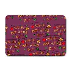 Happy Mothers Day Text Tiling Pattern Small Doormat  by Nexatart