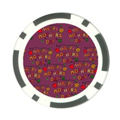 Happy Mothers Day Text Tiling Pattern Poker Chip Card Guard by Nexatart