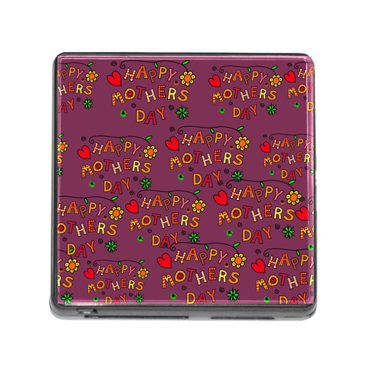 Happy Mothers Day Text Tiling Pattern Memory Card Reader (Square)