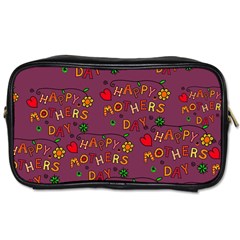 Happy Mothers Day Text Tiling Pattern Toiletries Bags 2-side by Nexatart