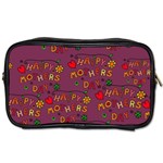 Happy Mothers Day Text Tiling Pattern Toiletries Bags 2-Side Front