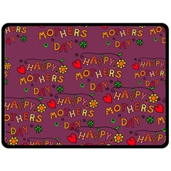 Happy Mothers Day Text Tiling Pattern Fleece Blanket (large)  by Nexatart