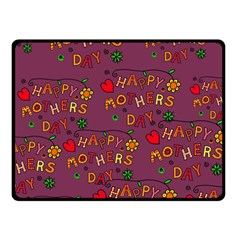 Happy Mothers Day Text Tiling Pattern Fleece Blanket (small) by Nexatart