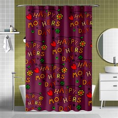 Happy Mothers Day Text Tiling Pattern Shower Curtain 48  X 72  (small)  by Nexatart