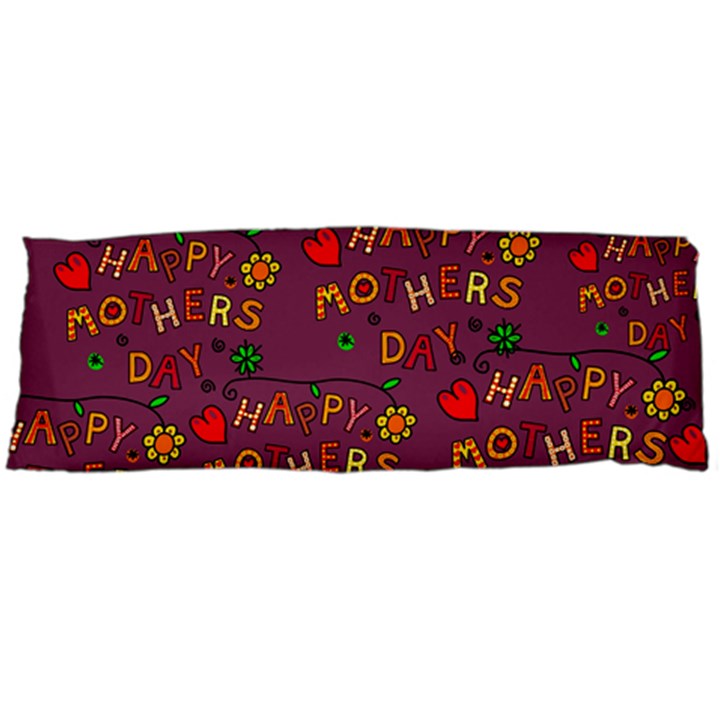 Happy Mothers Day Text Tiling Pattern Body Pillow Case (Dakimakura)