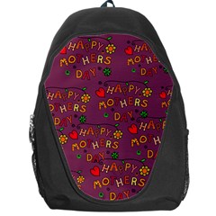 Happy Mothers Day Text Tiling Pattern Backpack Bag by Nexatart