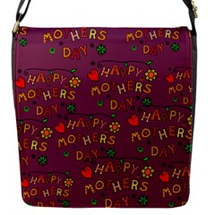 Happy Mothers Day Text Tiling Pattern Flap Messenger Bag (s) by Nexatart