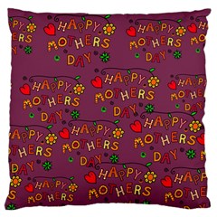 Happy Mothers Day Text Tiling Pattern Standard Flano Cushion Case (one Side) by Nexatart