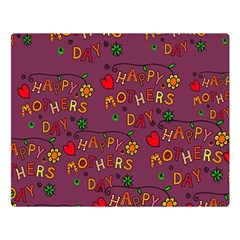 Happy Mothers Day Text Tiling Pattern Double Sided Flano Blanket (large)  by Nexatart