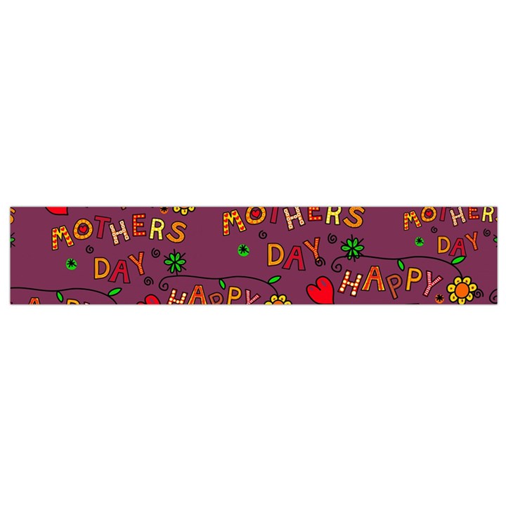 Happy Mothers Day Text Tiling Pattern Flano Scarf (Small)