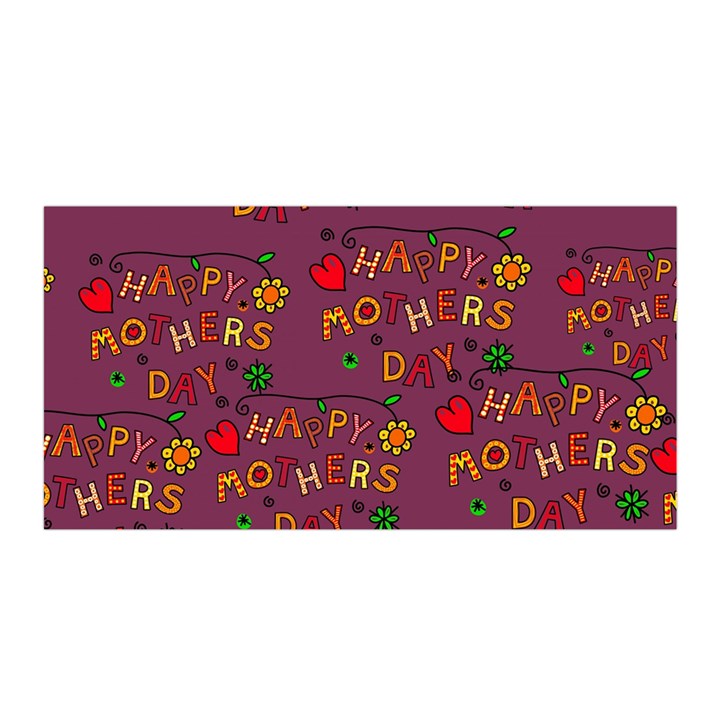 Happy Mothers Day Text Tiling Pattern Satin Wrap