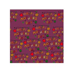 Happy Mothers Day Text Tiling Pattern Small Satin Scarf (square) by Nexatart