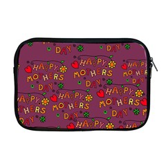 Happy Mothers Day Text Tiling Pattern Apple Macbook Pro 17  Zipper Case by Nexatart