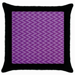 Purple Zig Zag Pattern Background Wallpaper Throw Pillow Case (black) by Nexatart