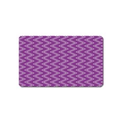 Purple Zig Zag Pattern Background Wallpaper Magnet (name Card) by Nexatart