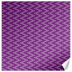 Purple Zig Zag Pattern Background Wallpaper Canvas 12  X 12   by Nexatart