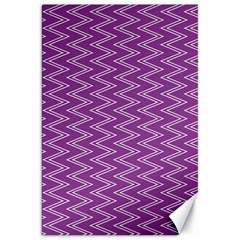 Purple Zig Zag Pattern Background Wallpaper Canvas 20  X 30   by Nexatart