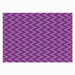 Purple Zig Zag Pattern Background Wallpaper Large Glasses Cloth (2-side) by Nexatart