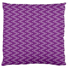 Purple Zig Zag Pattern Background Wallpaper Large Cushion Case (two Sides) by Nexatart