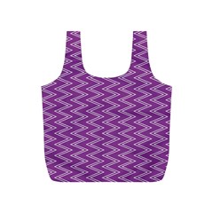 Purple Zig Zag Pattern Background Wallpaper Full Print Recycle Bags (s)  by Nexatart