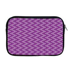 Purple Zig Zag Pattern Background Wallpaper Apple Macbook Pro 17  Zipper Case