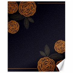 Floral Roses Seamless Pattern Vector Background Canvas 16  x 20  