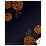 Floral Roses Seamless Pattern Vector Background Canvas 11  x 14   10.95 x13.48  Canvas - 1