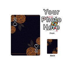 Floral Roses Seamless Pattern Vector Background Playing Cards 54 (Mini) 