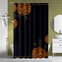 Floral Roses Seamless Pattern Vector Background Shower Curtain 48  x 72  (Small) 