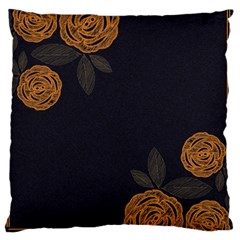 Floral Roses Seamless Pattern Vector Background Large Cushion Case (Two Sides)