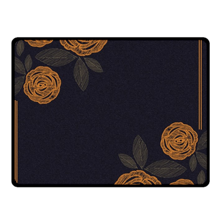 Floral Roses Seamless Pattern Vector Background Double Sided Fleece Blanket (Small) 