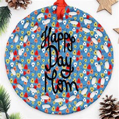 Happy Mothers Day Celebration Ornament (round Filigree) by Nexatart