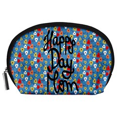 Happy Mothers Day Celebration Accessory Pouches (large)  by Nexatart