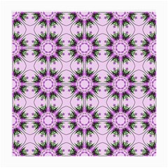 Pretty Pink Floral Purple Seamless Wallpaper Background Medium Glasses Cloth (2-side) by Nexatart