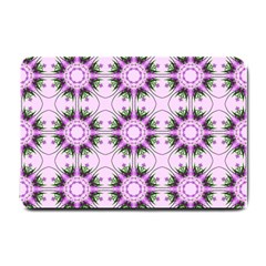 Pretty Pink Floral Purple Seamless Wallpaper Background Small Doormat  by Nexatart