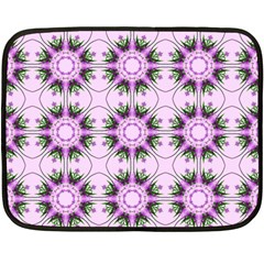 Pretty Pink Floral Purple Seamless Wallpaper Background Fleece Blanket (mini) by Nexatart