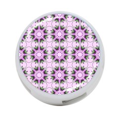 Pretty Pink Floral Purple Seamless Wallpaper Background 4-port Usb Hub (one Side) by Nexatart