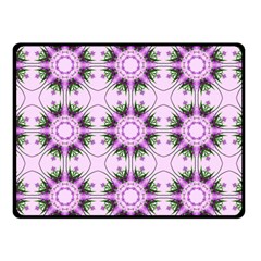 Pretty Pink Floral Purple Seamless Wallpaper Background Fleece Blanket (small) by Nexatart