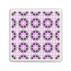 Pretty Pink Floral Purple Seamless Wallpaper Background Memory Card Reader (square)  by Nexatart