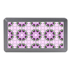 Pretty Pink Floral Purple Seamless Wallpaper Background Memory Card Reader (mini) by Nexatart