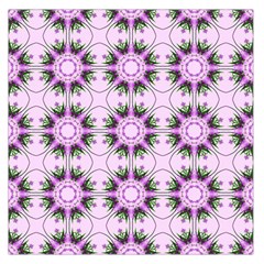 Pretty Pink Floral Purple Seamless Wallpaper Background Large Satin Scarf (square) by Nexatart