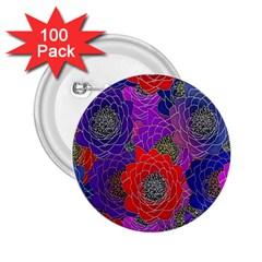 Colorful Background Of Multi Color Floral Pattern 2 25  Buttons (100 Pack)  by Nexatart