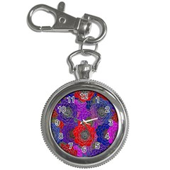 Colorful Background Of Multi Color Floral Pattern Key Chain Watches by Nexatart