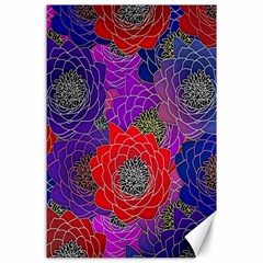 Colorful Background Of Multi Color Floral Pattern Canvas 24  X 36  by Nexatart